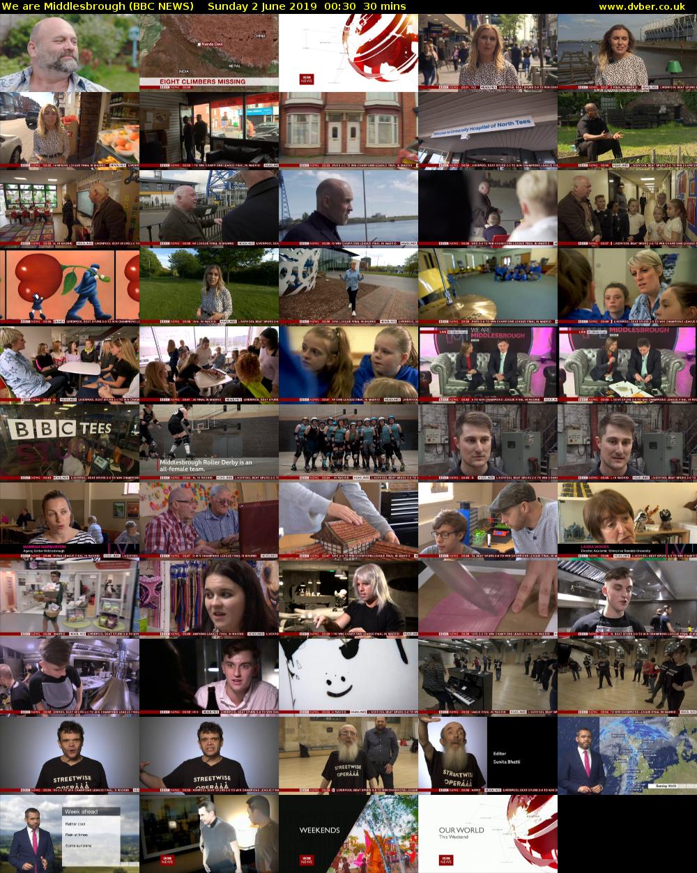 We are Middlesbrough (BBC NEWS) Sunday 2 June 2019 00:30 - 01:00
