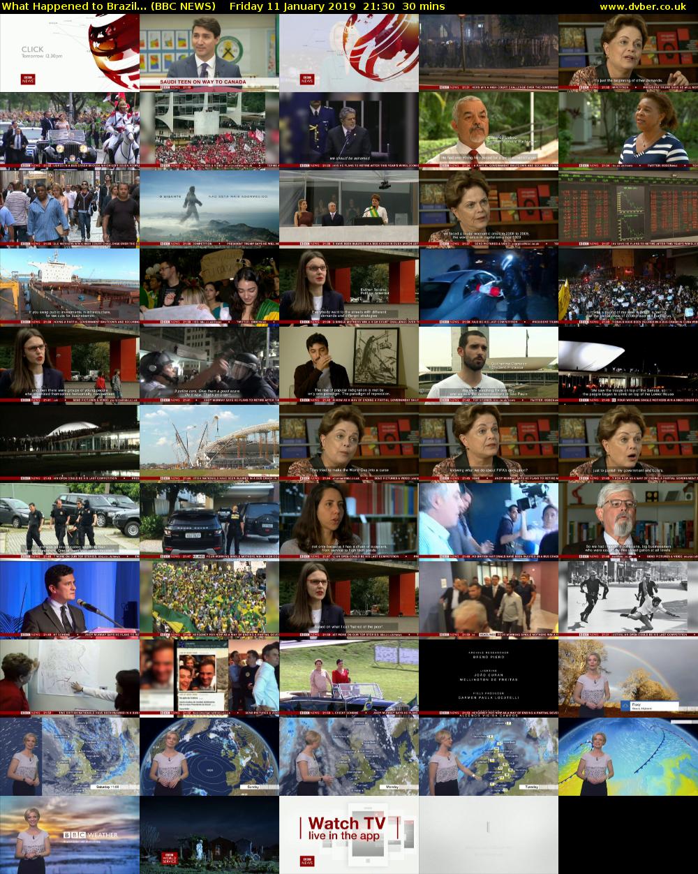What Happened to Brazil... (BBC NEWS) Friday 11 January 2019 21:30 - 22:00