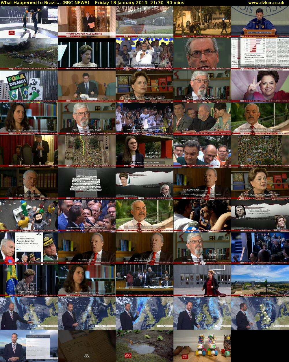 What Happened to Brazil... (BBC NEWS) Friday 18 January 2019 21:30 - 22:00