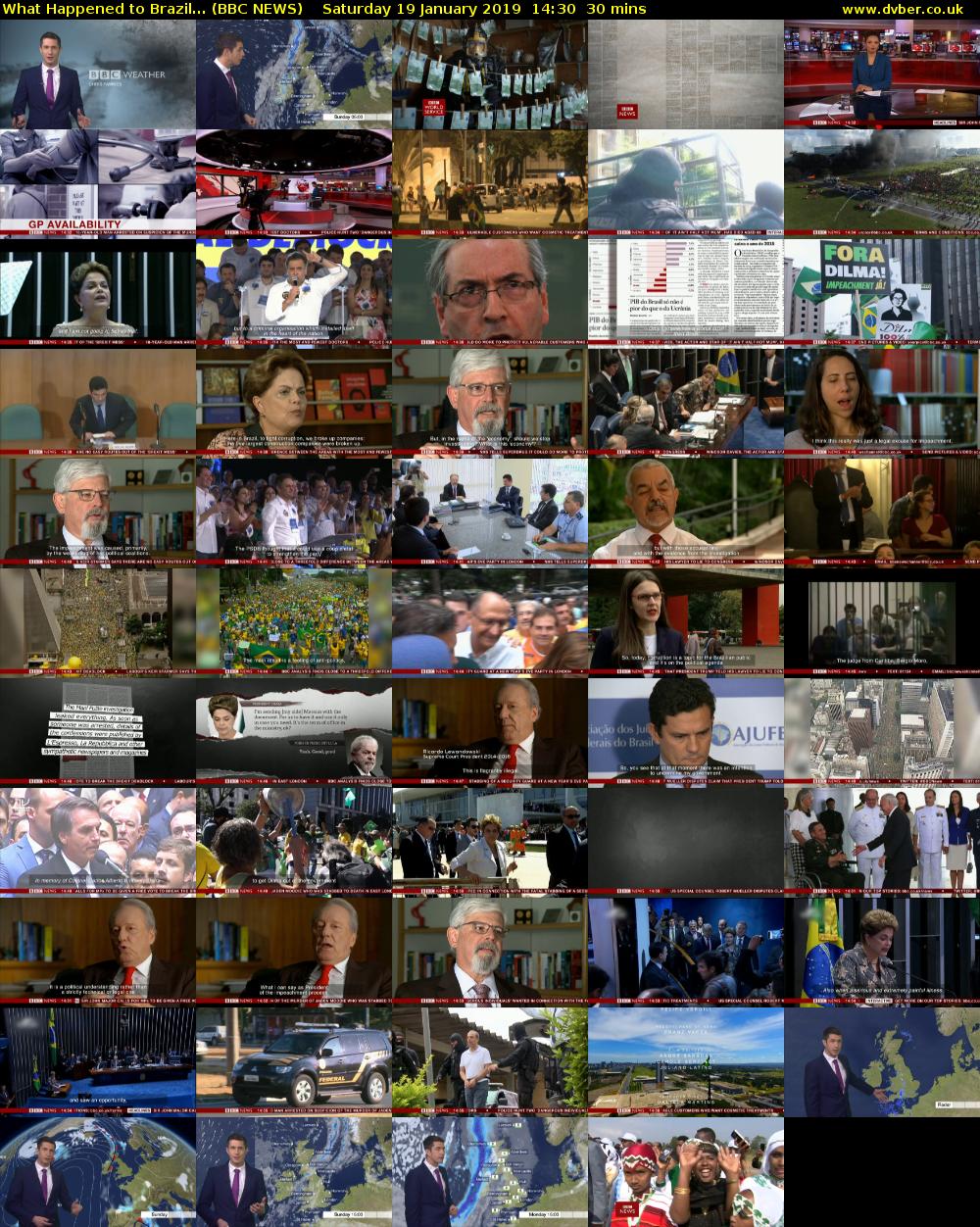 What Happened to Brazil... (BBC NEWS) Saturday 19 January 2019 14:30 - 15:00
