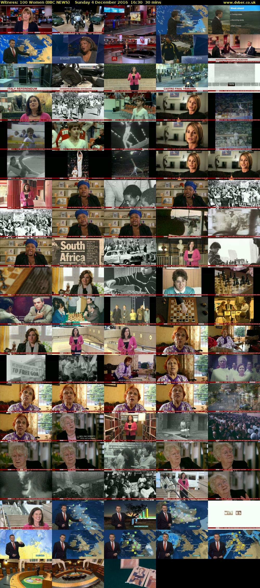 Witness: 100 Women (BBC NEWS) Sunday 4 December 2016 16:30 - 17:00
