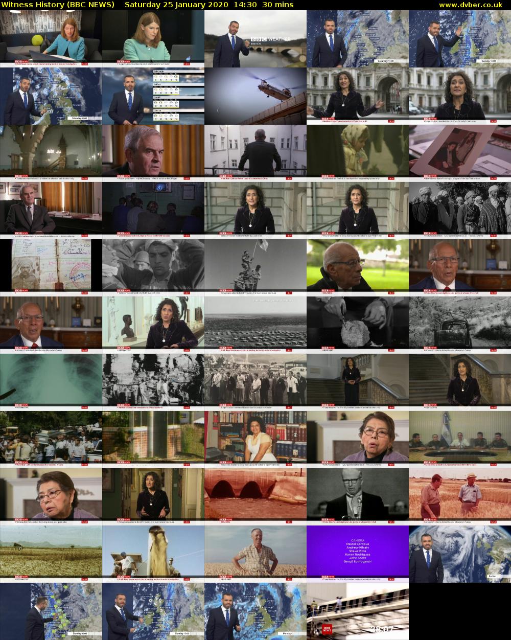 Witness History (BBC NEWS) Saturday 25 January 2020 14:30 - 15:00
