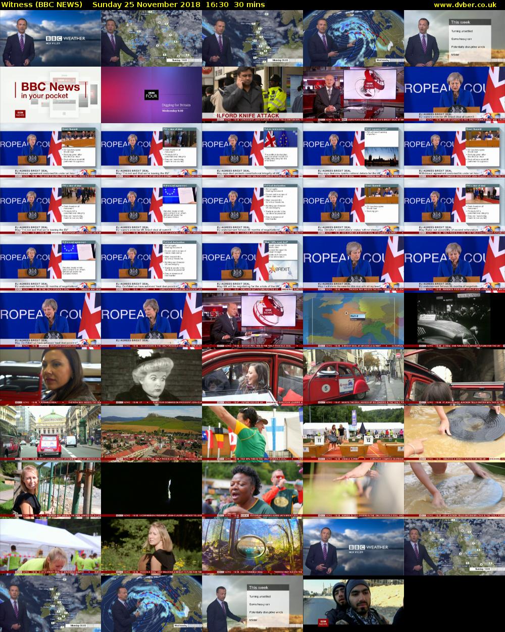 Witness (BBC NEWS) Sunday 25 November 2018 16:30 - 17:00