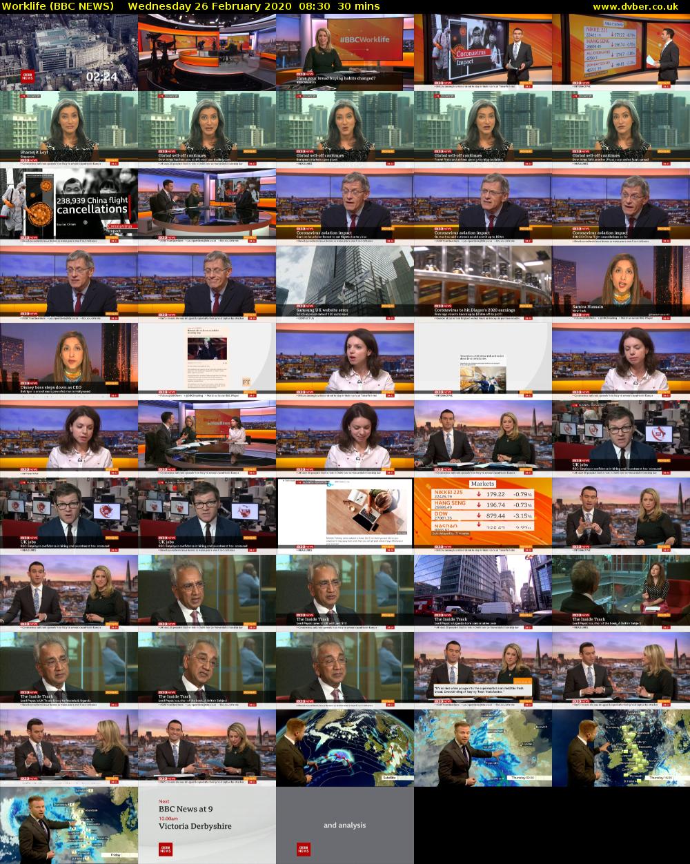 Worklife (BBC NEWS) Wednesday 26 February 2020 08:30 - 09:00