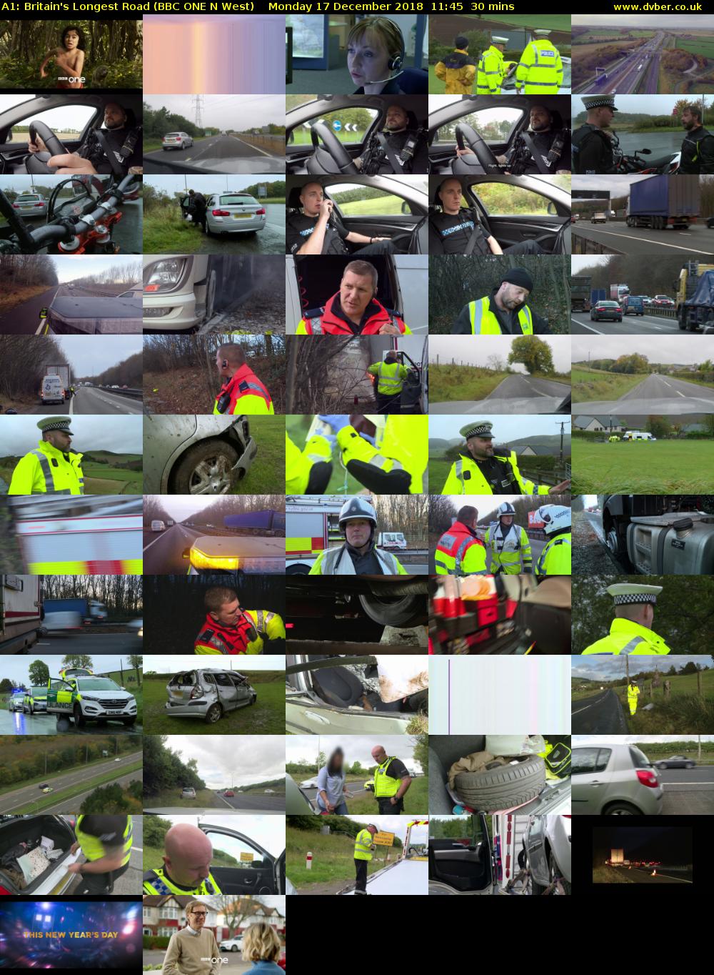 A1: Britain's Longest Road (BBC ONE N West) Monday 17 December 2018 11:45 - 12:15