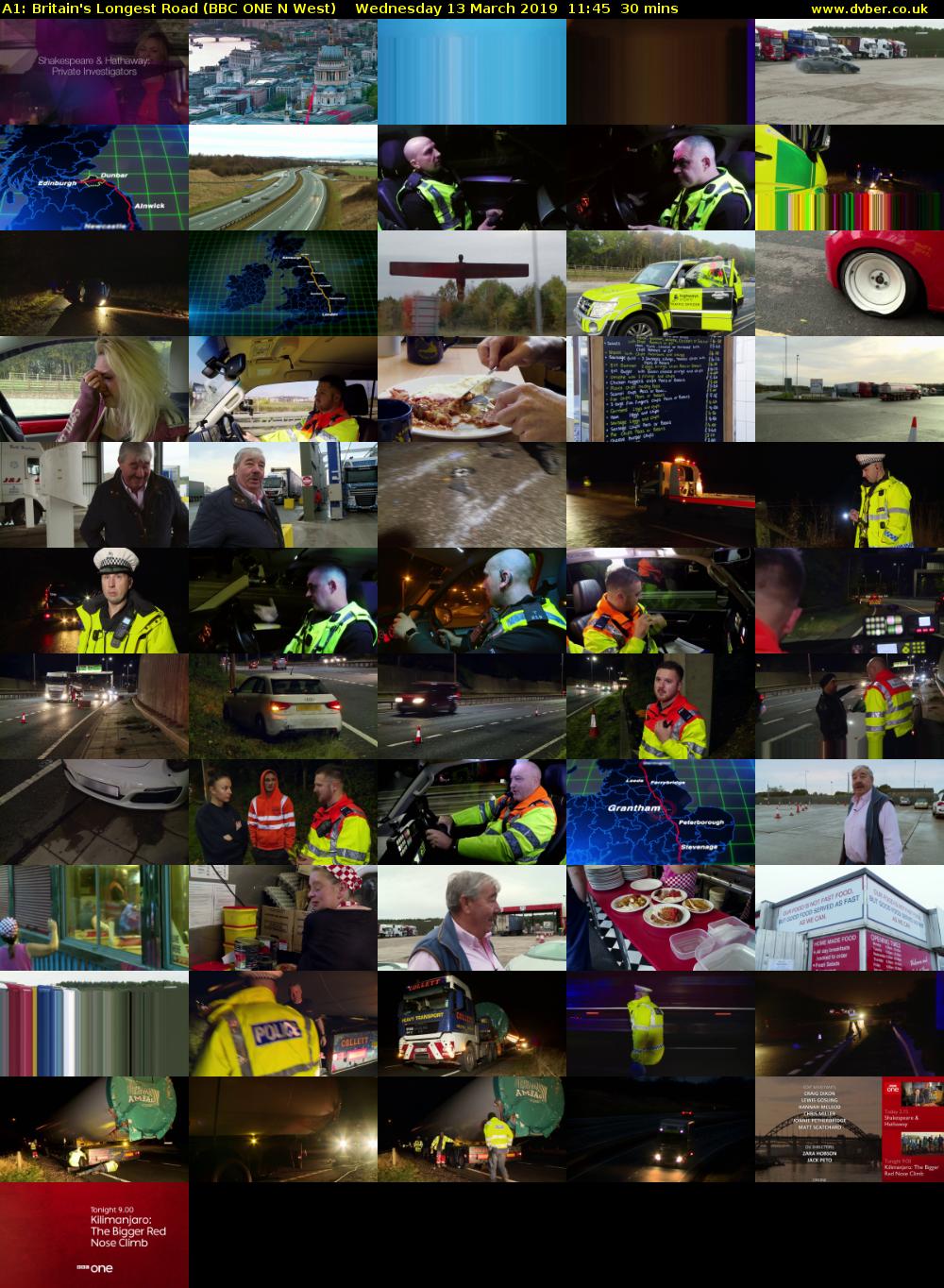 A1: Britain's Longest Road (BBC ONE N West) Wednesday 13 March 2019 11:45 - 12:15