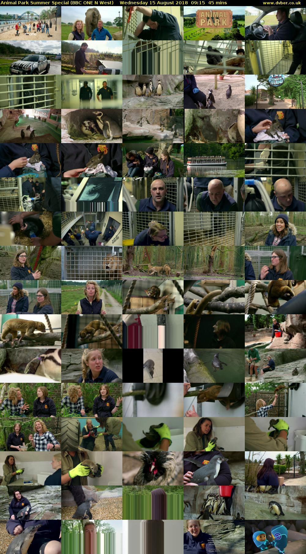 Animal Park Summer Special (BBC ONE N West) Wednesday 15 August 2018 09:15 - 10:00