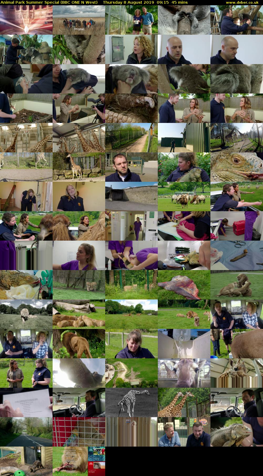 Animal Park Summer Special (BBC ONE N West) Thursday 8 August 2019 09:15 - 10:00