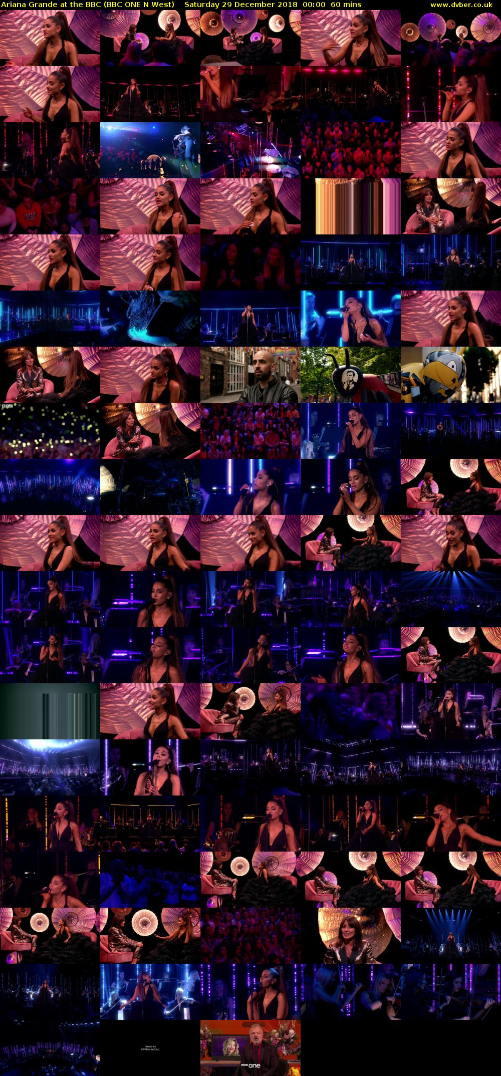 Ariana Grande at the BBC (BBC ONE N West) Saturday 29 December 2018 00:00 - 01:00