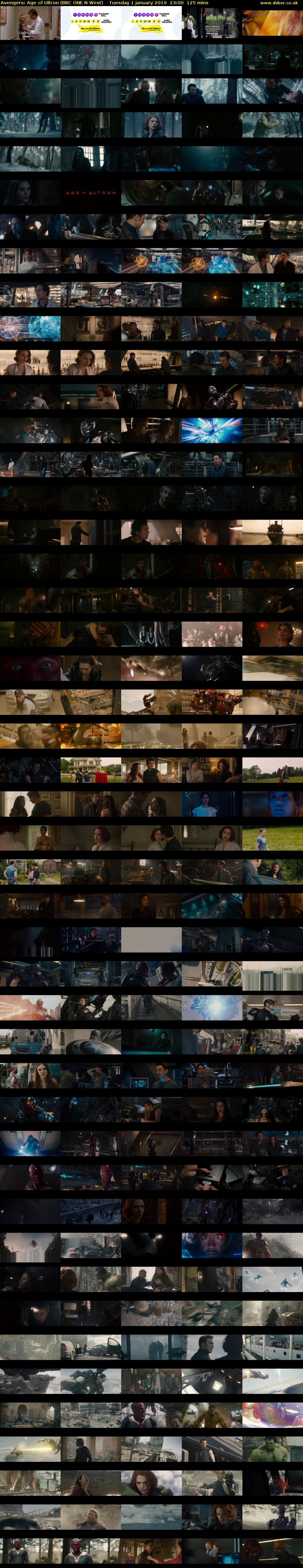 Avengers: Age of Ultron (BBC ONE N West) Tuesday 1 January 2019 23:00 - 01:05