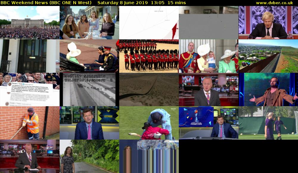 BBC Weekend News (BBC ONE N West) Saturday 8 June 2019 13:05 - 13:20