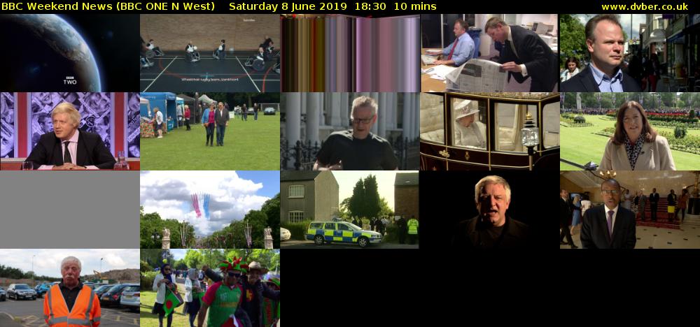 BBC Weekend News (BBC ONE N West) Saturday 8 June 2019 18:30 - 18:40
