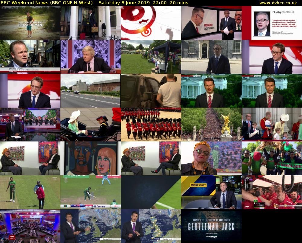 BBC Weekend News (BBC ONE N West) Saturday 8 June 2019 22:00 - 22:20