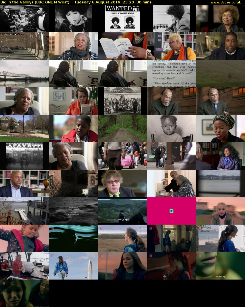Big in the Valleys (BBC ONE N West) Tuesday 6 August 2019 23:20 - 23:50