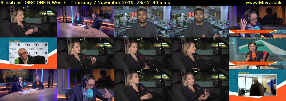 Brexitcast (BBC ONE N West) Thursday 7 November 2019 23:45 - 00:15