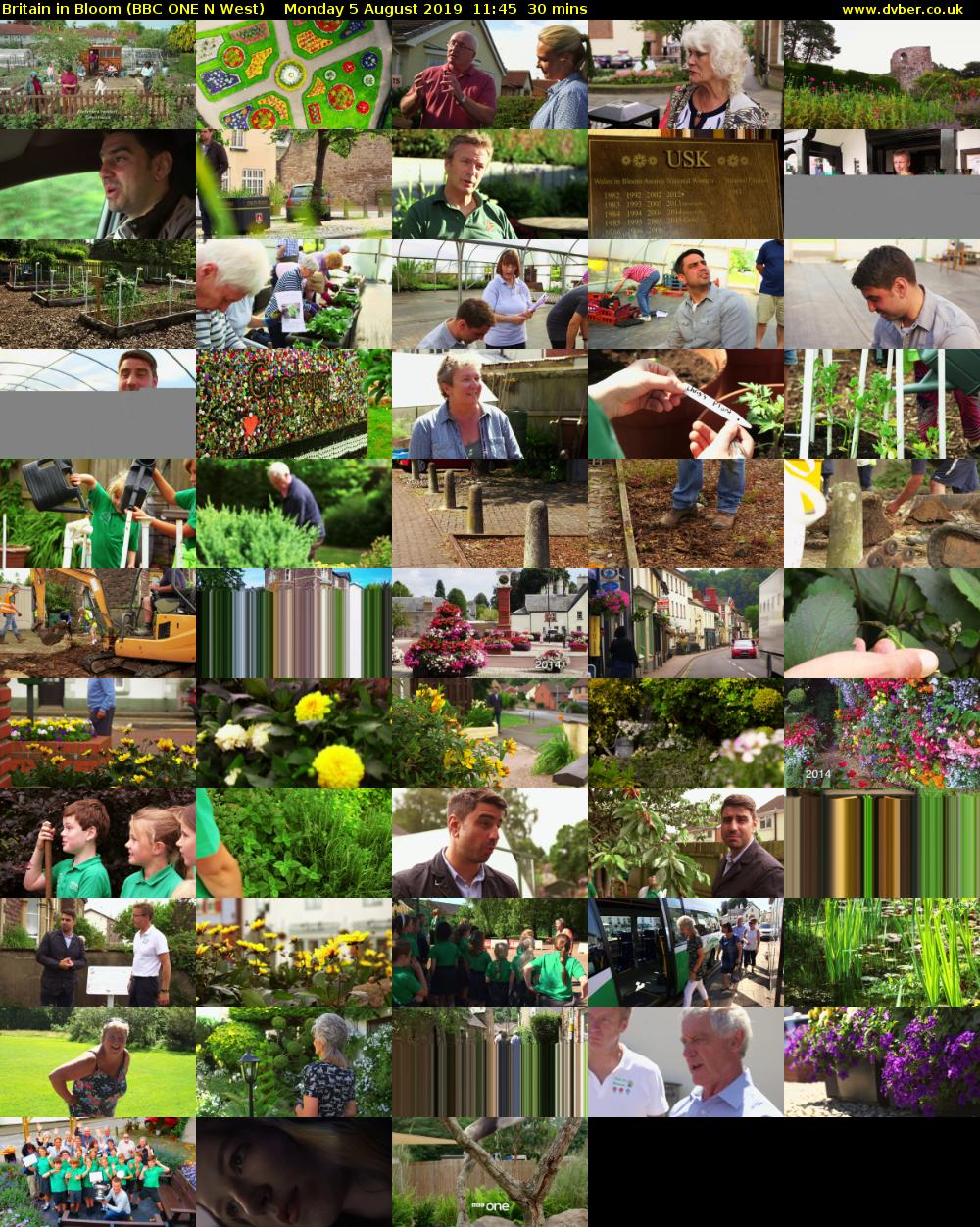 Britain in Bloom (BBC ONE N West) Monday 5 August 2019 11:45 - 12:15