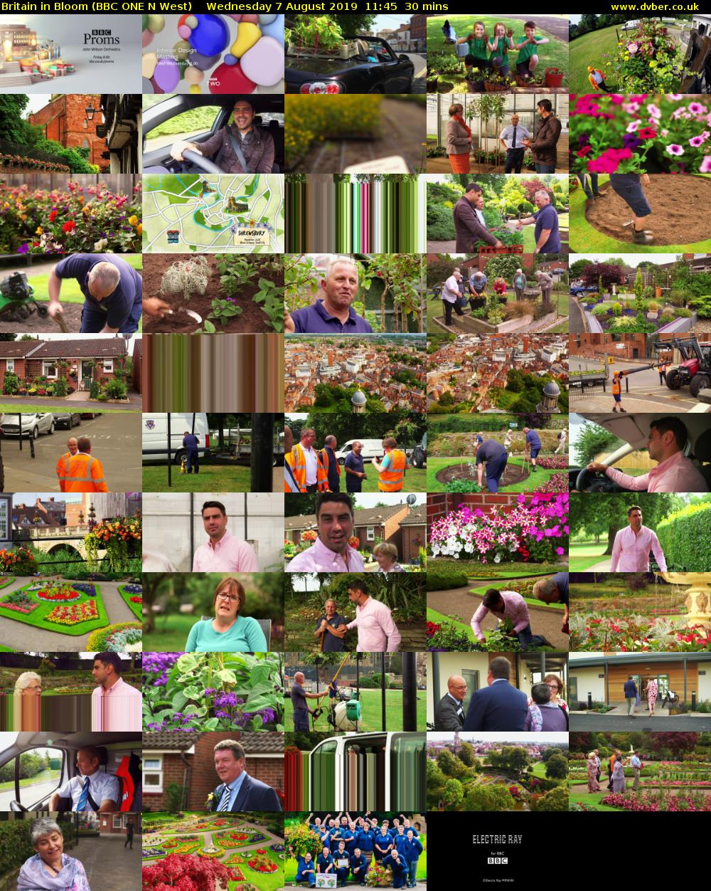 Britain in Bloom (BBC ONE N West) Wednesday 7 August 2019 11:45 - 12:15