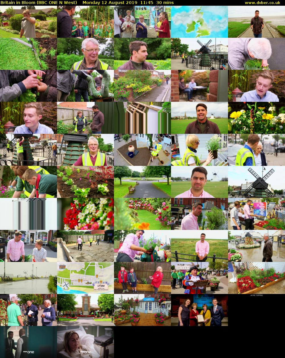Britain in Bloom (BBC ONE N West) Monday 12 August 2019 11:45 - 12:15