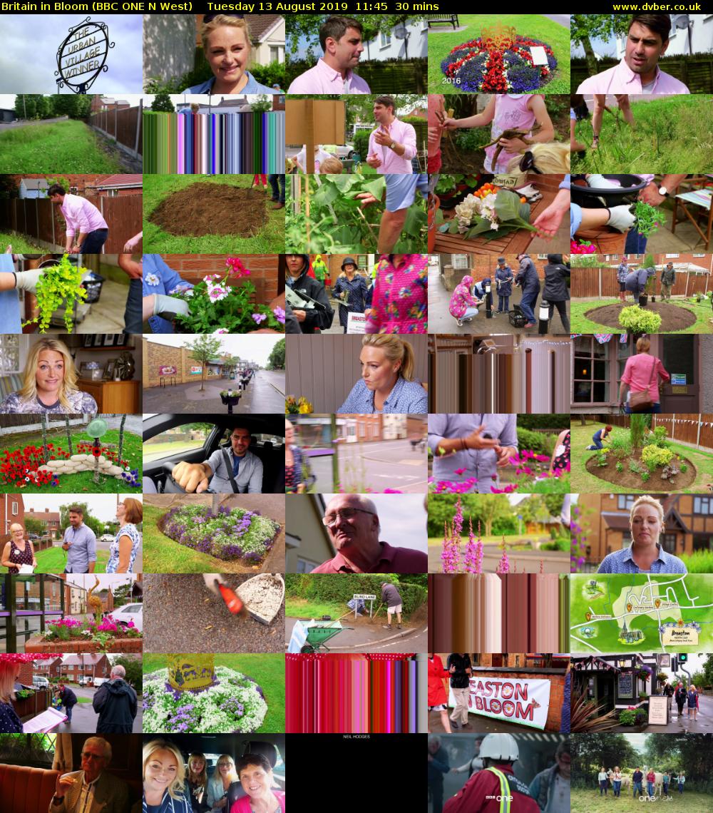Britain in Bloom (BBC ONE N West) Tuesday 13 August 2019 11:45 - 12:15