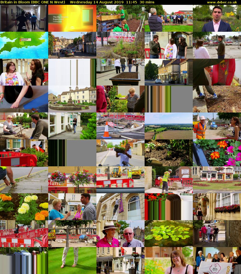 Britain in Bloom (BBC ONE N West) Wednesday 14 August 2019 11:45 - 12:15