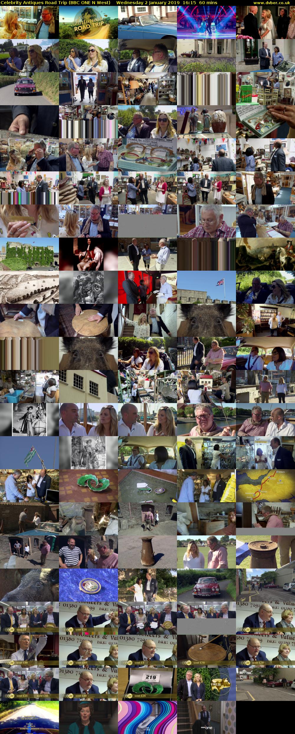 Celebrity Antiques Road Trip (BBC ONE N West) Wednesday 2 January 2019 16:15 - 17:15