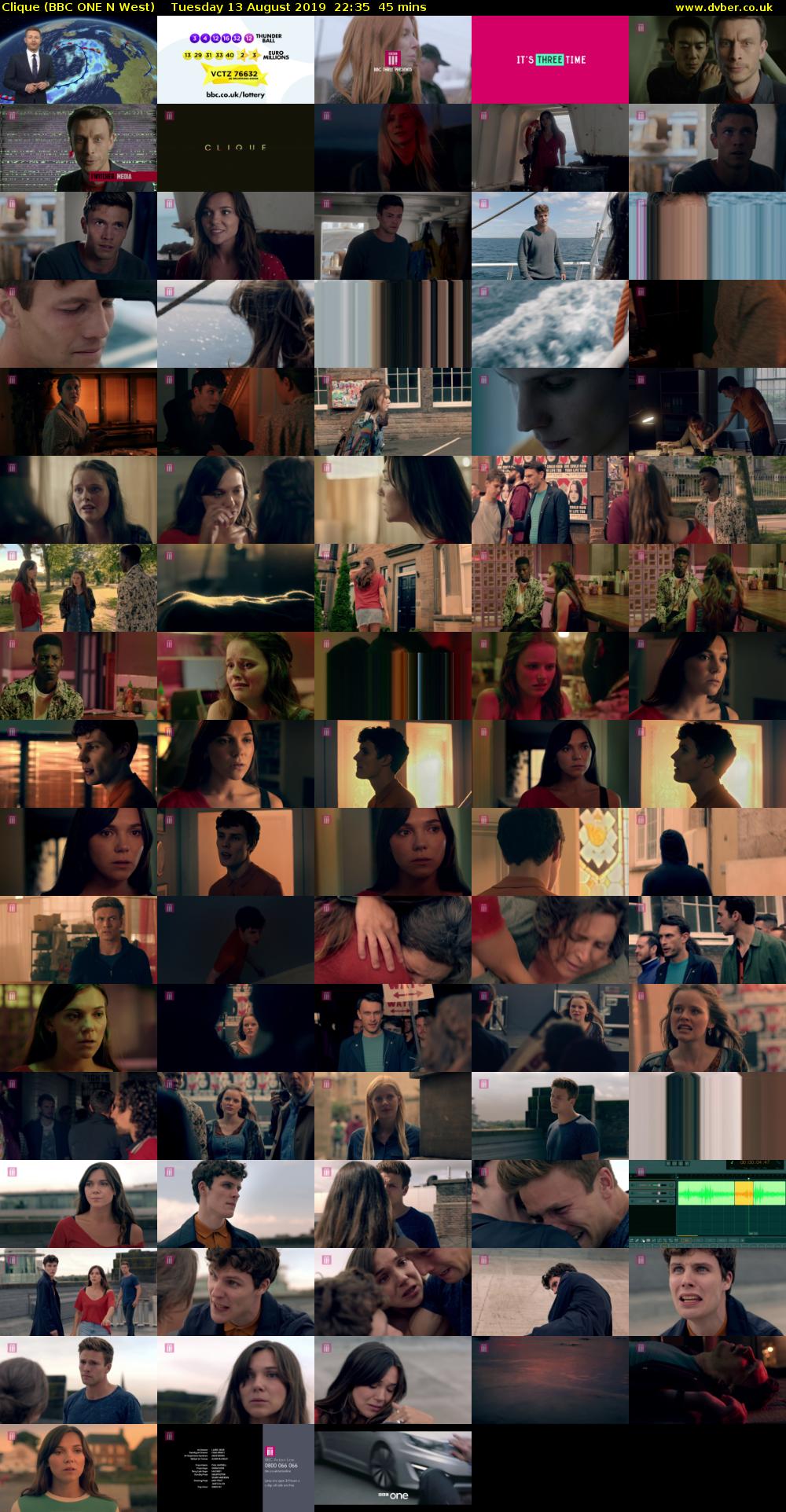 Clique (BBC ONE N West) Tuesday 13 August 2019 22:35 - 23:20