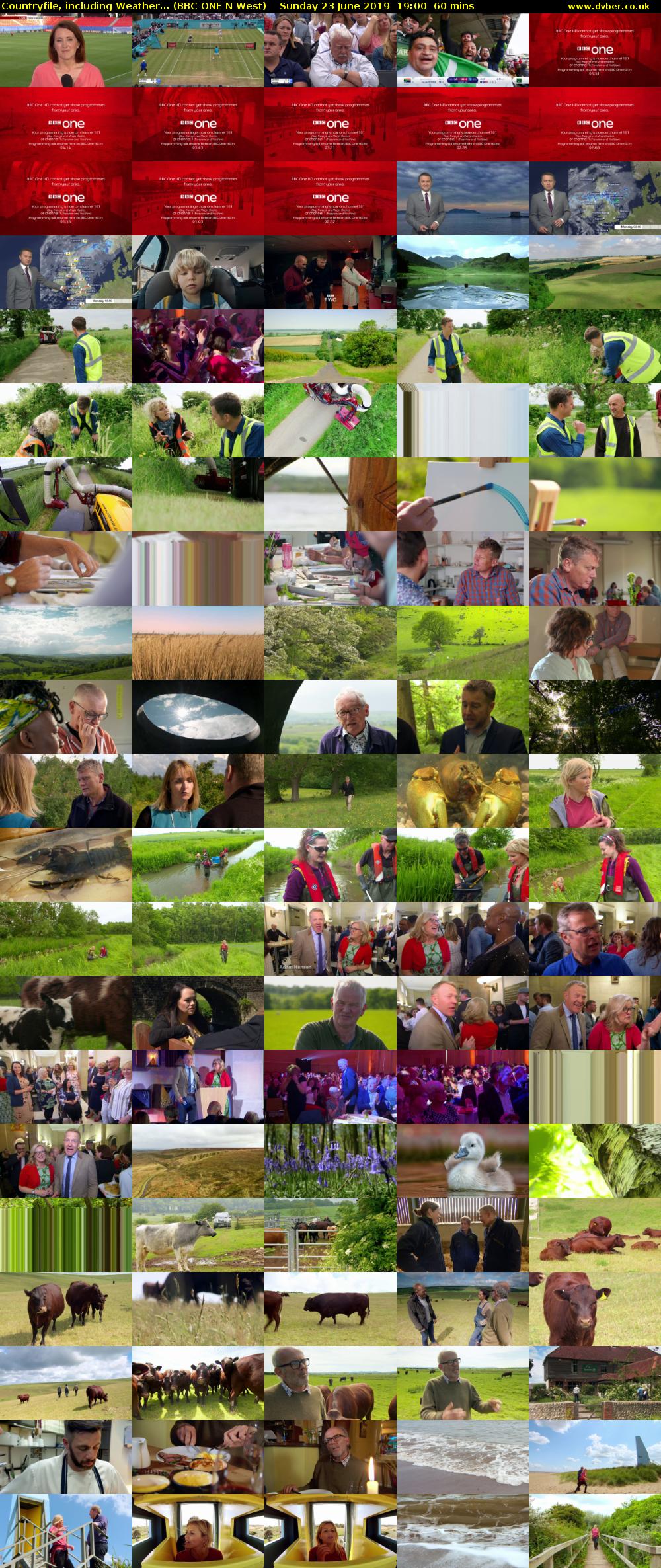 Countryfile, including Weather... (BBC ONE N West) Sunday 23 June 2019 19:00 - 20:00