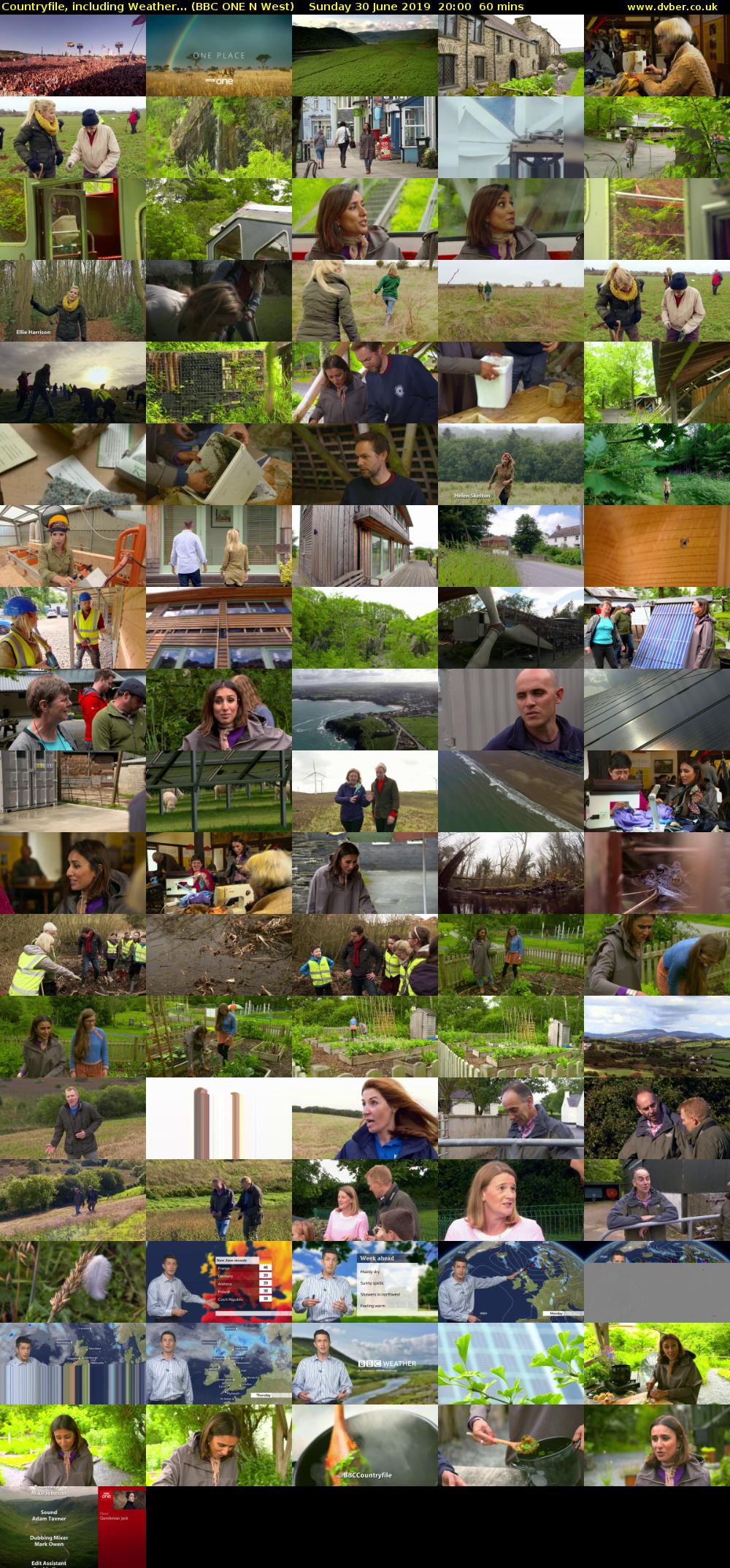 Countryfile, including Weather... (BBC ONE N West) Sunday 30 June 2019 20:00 - 21:00