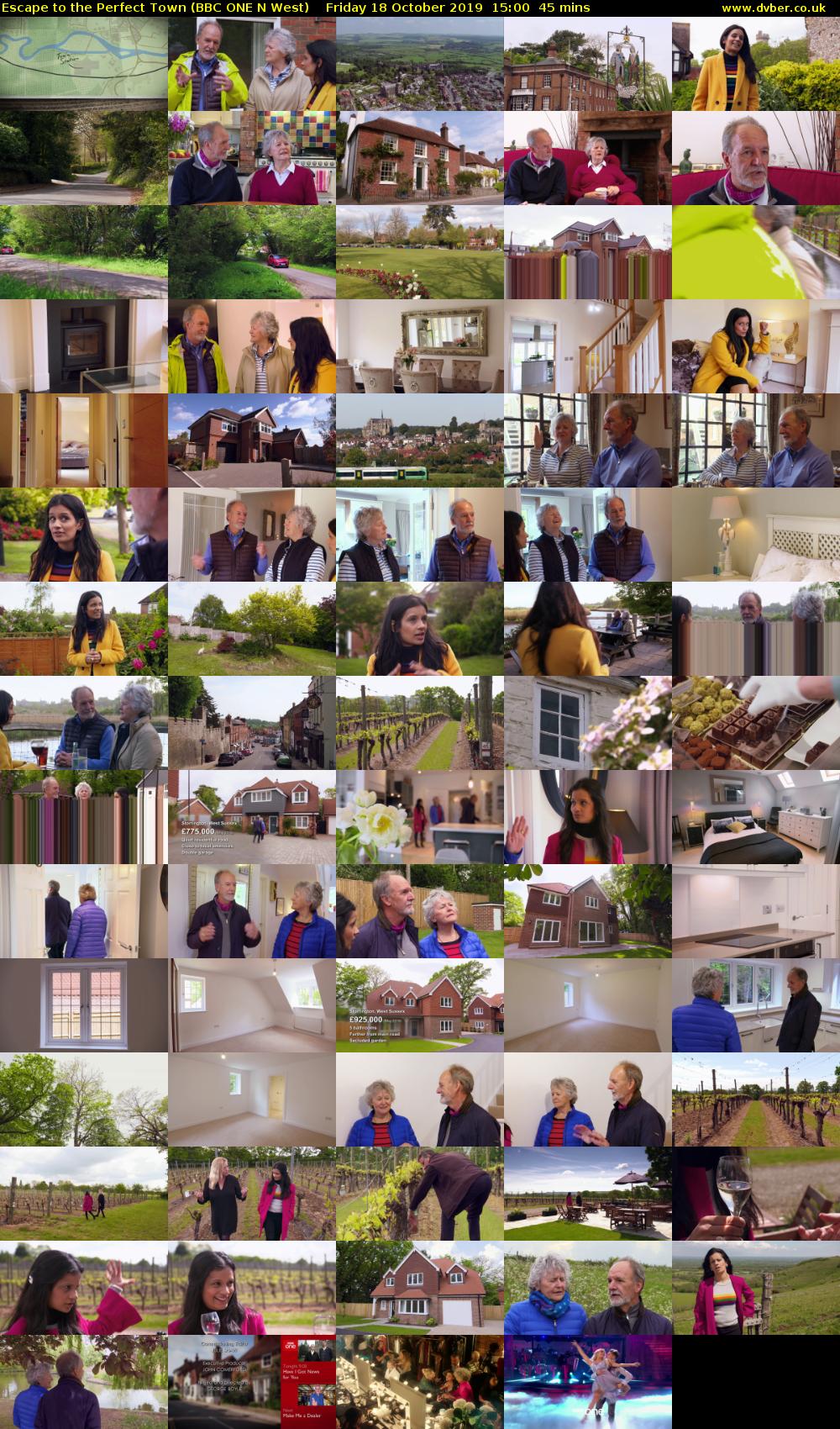 Escape to the Perfect Town (BBC ONE N West) Friday 18 October 2019 15:00 - 15:45