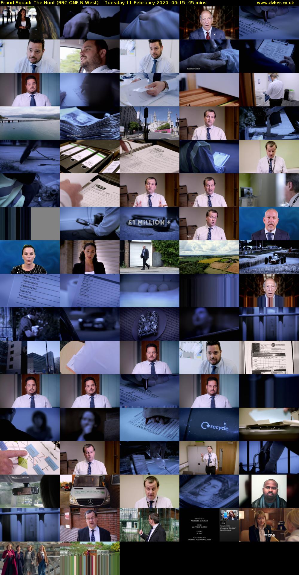 Fraud Squad: The Hunt (BBC ONE N West) Tuesday 11 February 2020 09:15 - 10:00