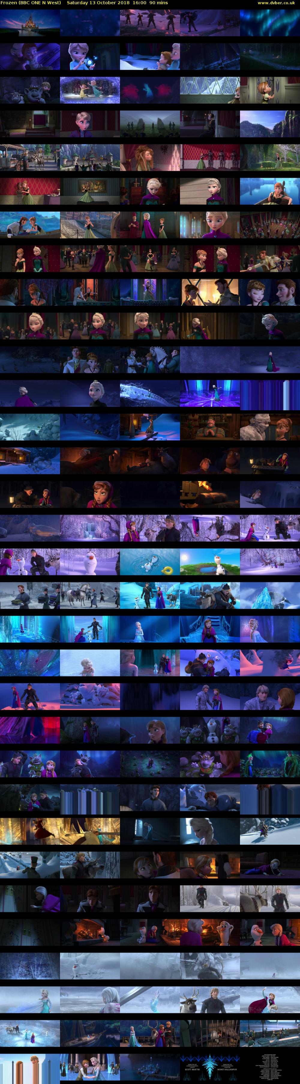Frozen (BBC ONE N West) Saturday 13 October 2018 16:00 - 17:30