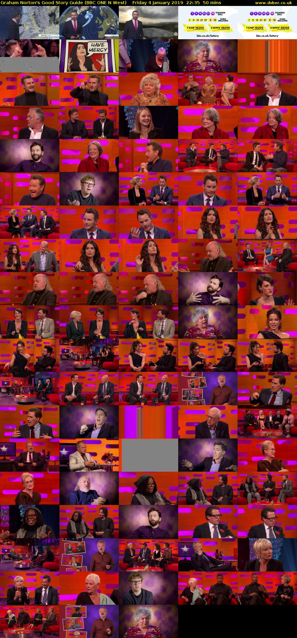 Graham Norton's Good Story Guide (BBC ONE N West) Friday 4 January 2019 22:35 - 23:25