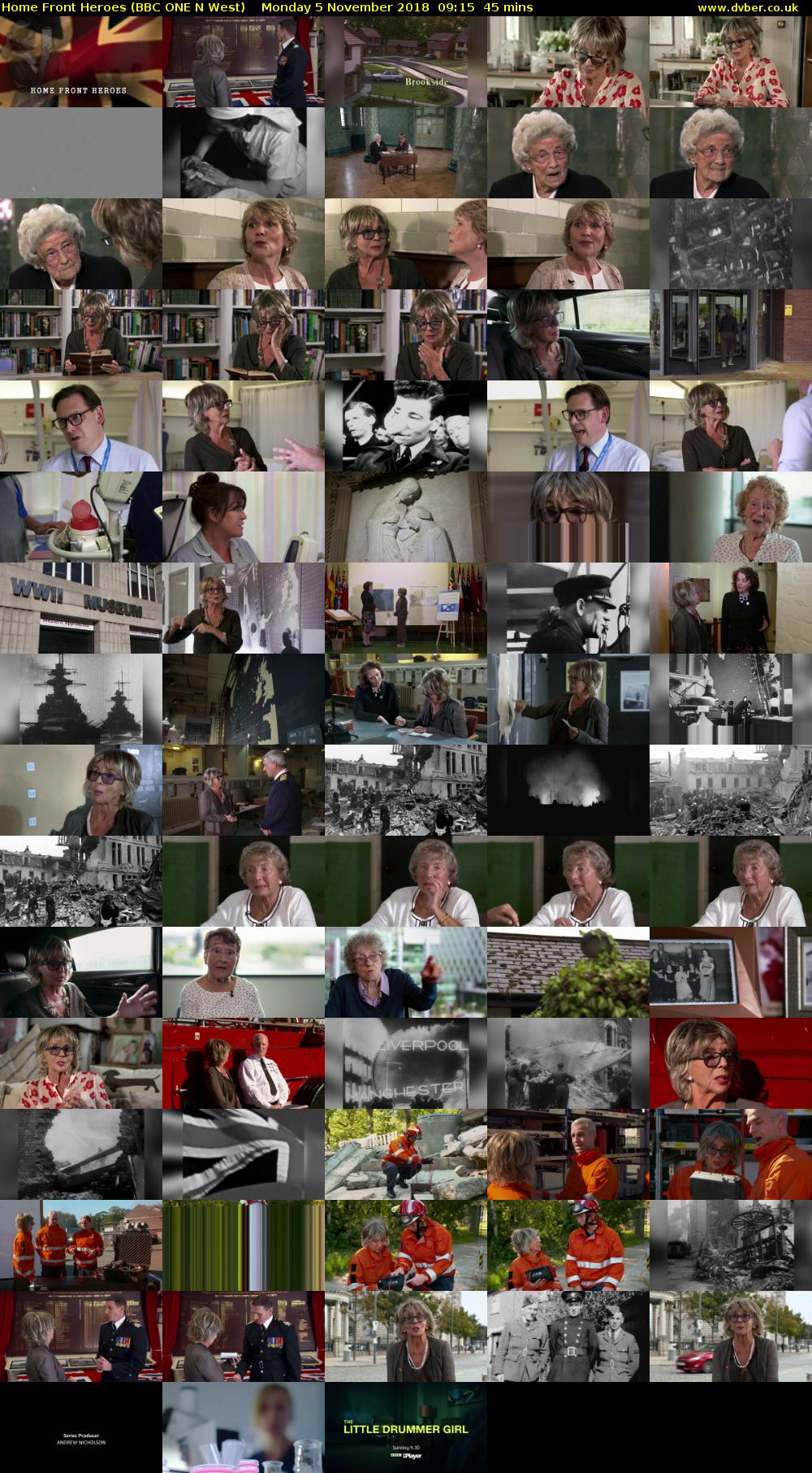 Home Front Heroes (BBC ONE N West) Monday 5 November 2018 09:15 - 10:00