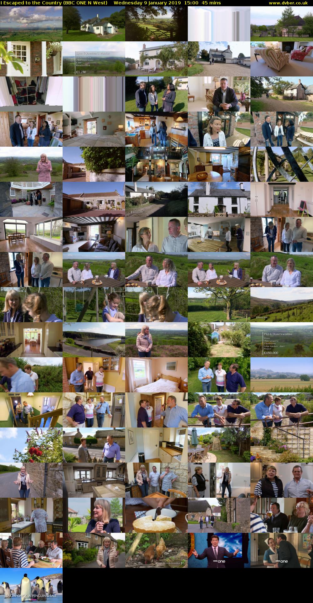 I Escaped to the Country (BBC ONE N West) Wednesday 9 January 2019 15:00 - 15:45