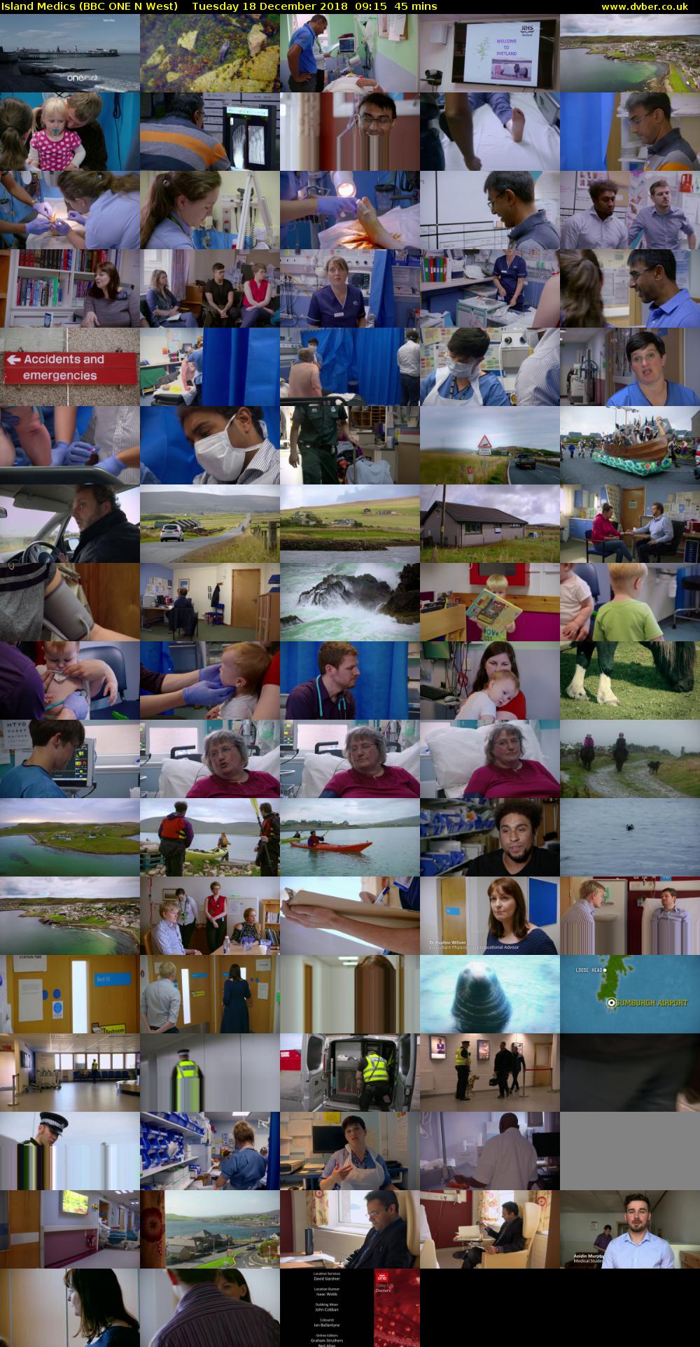 Island Medics (BBC ONE N West) Tuesday 18 December 2018 09:15 - 10:00