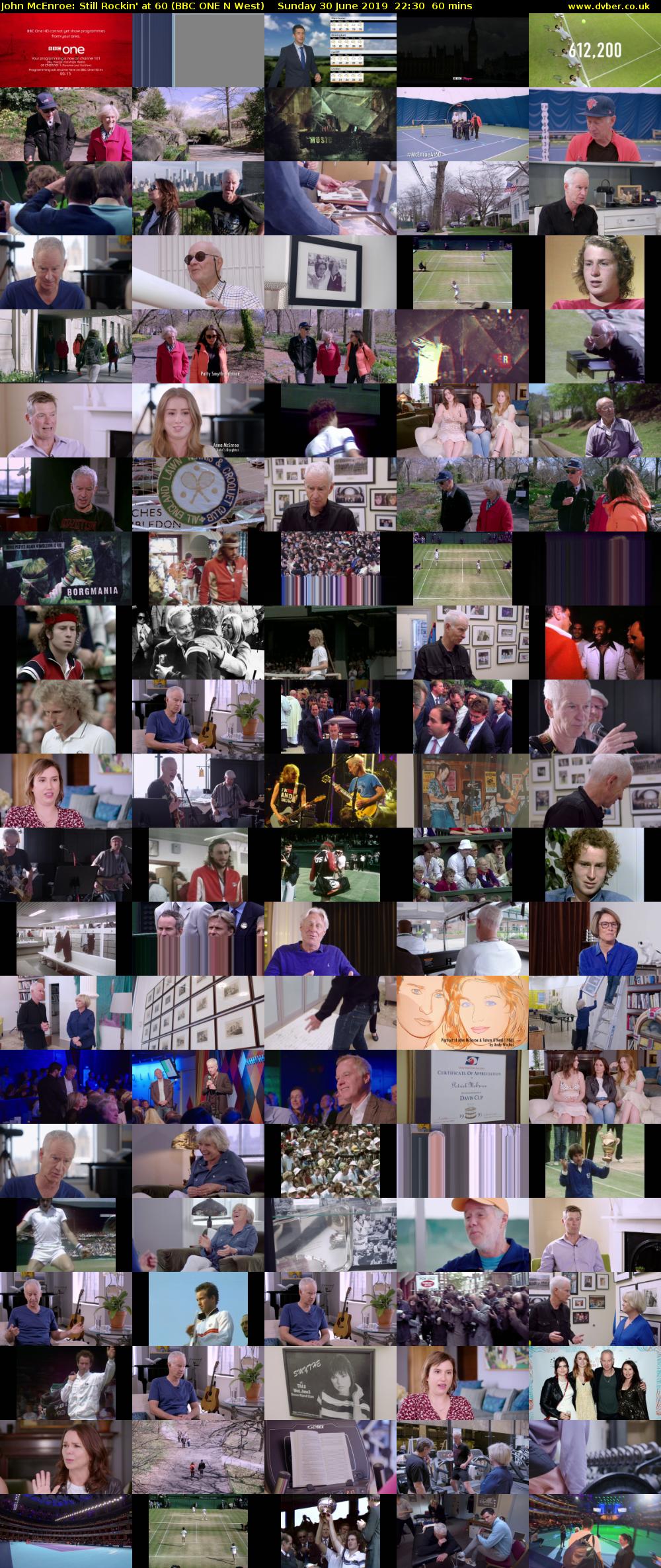 John McEnroe: Still Rockin' at 60 (BBC ONE N West) Sunday 30 June 2019 22:30 - 23:30