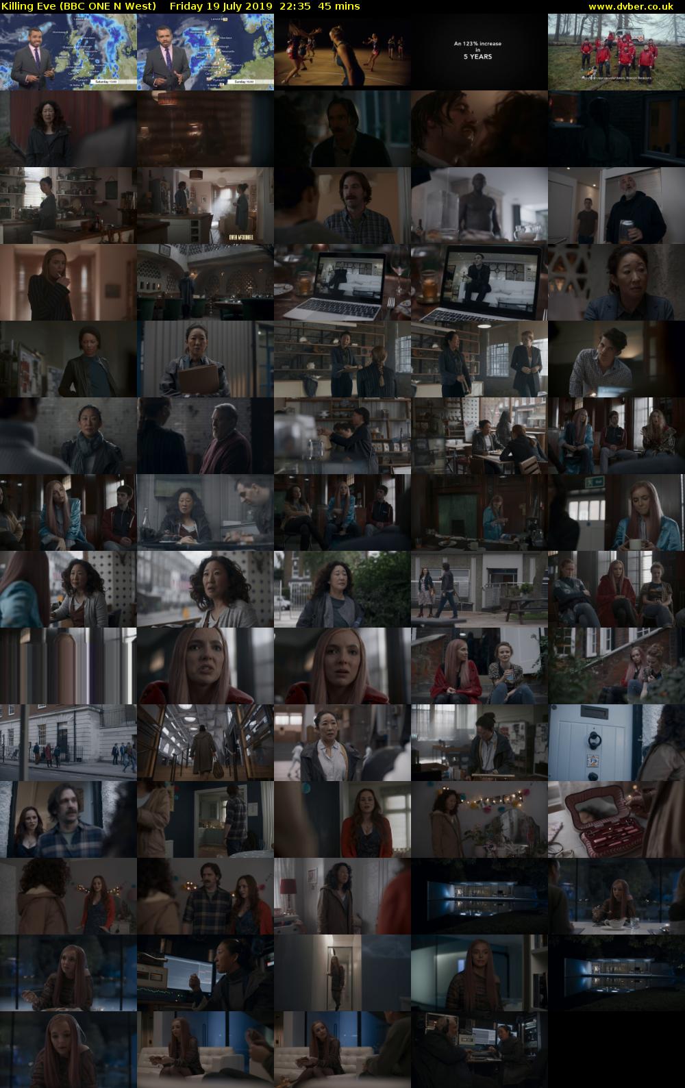 Killing Eve (BBC ONE N West) Friday 19 July 2019 22:35 - 23:20