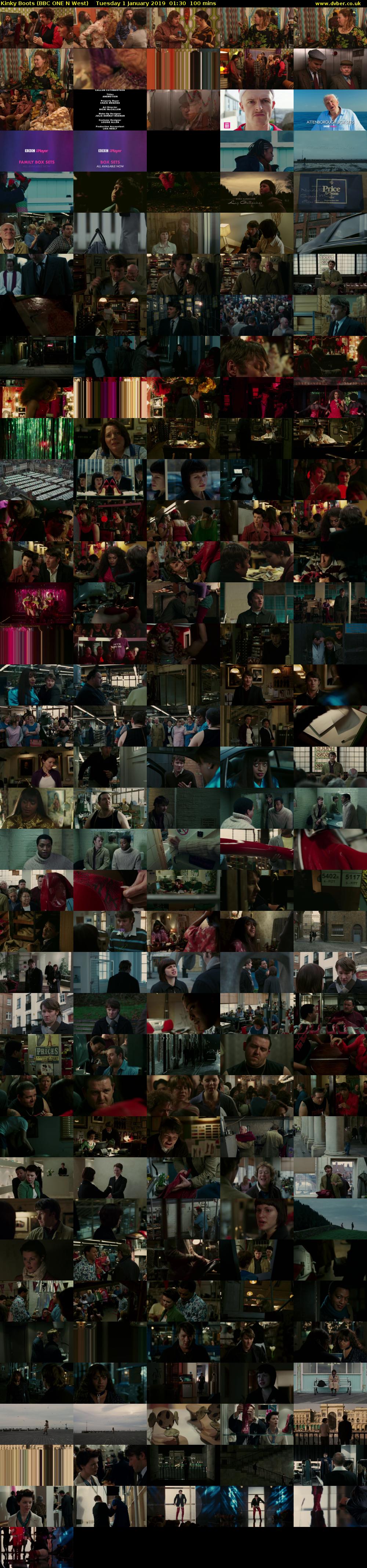 Kinky Boots (BBC ONE N West) Tuesday 1 January 2019 01:30 - 03:10