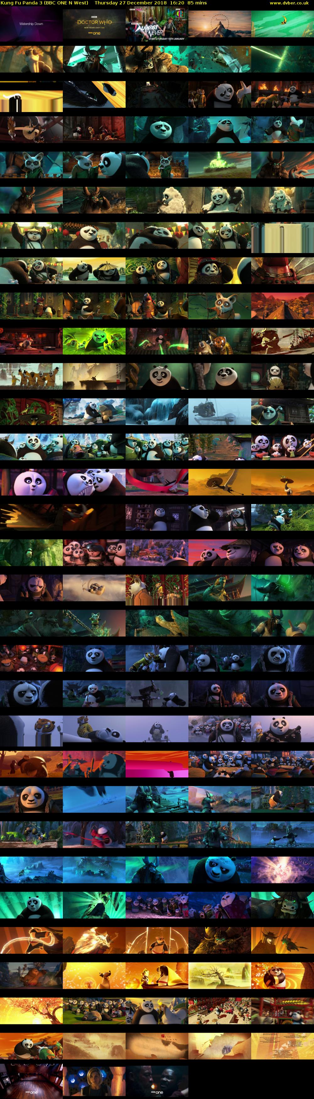 Kung Fu Panda 3 (BBC ONE N West) Thursday 27 December 2018 16:20 - 17:45