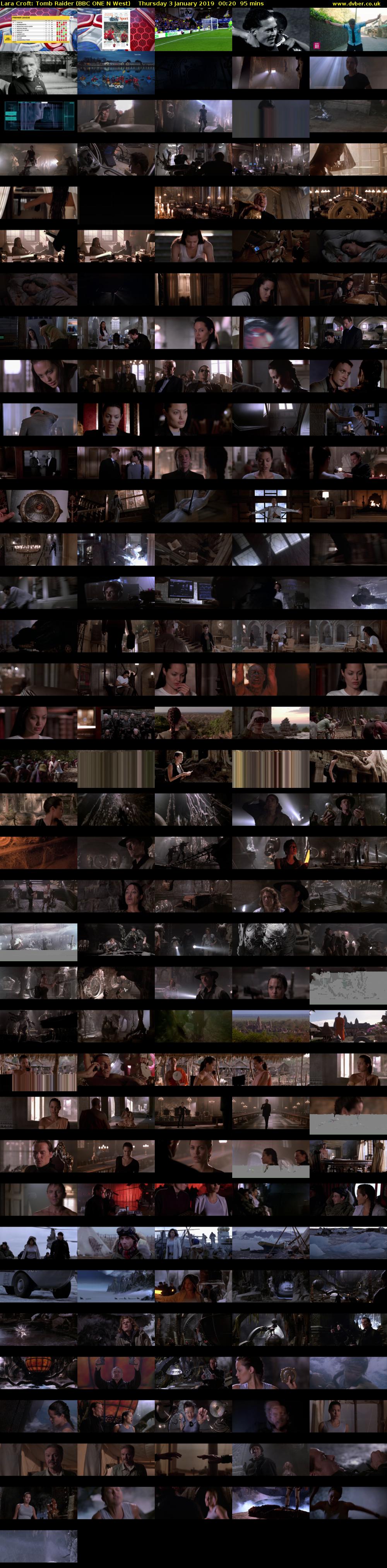 Lara Croft: Tomb Raider (BBC ONE N West) Thursday 3 January 2019 00:20 - 01:55