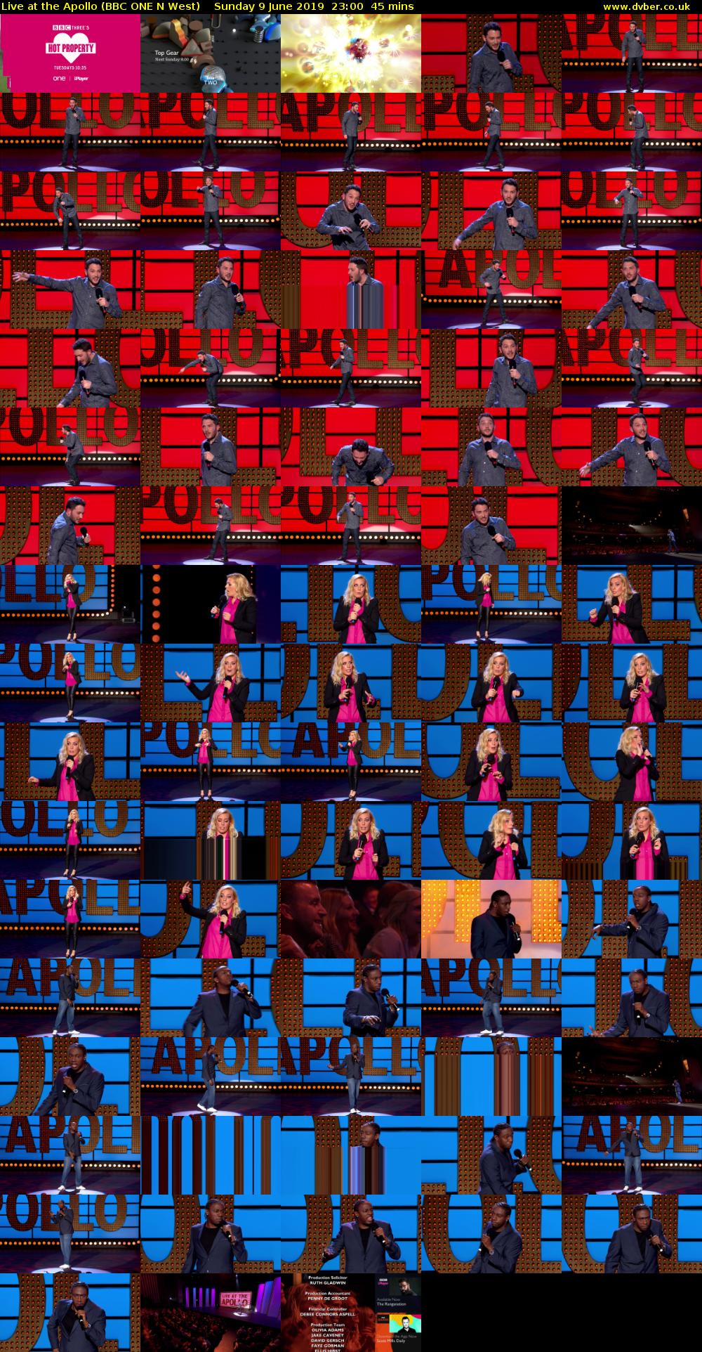 Live at the Apollo (BBC ONE N West) Sunday 9 June 2019 23:00 - 23:45