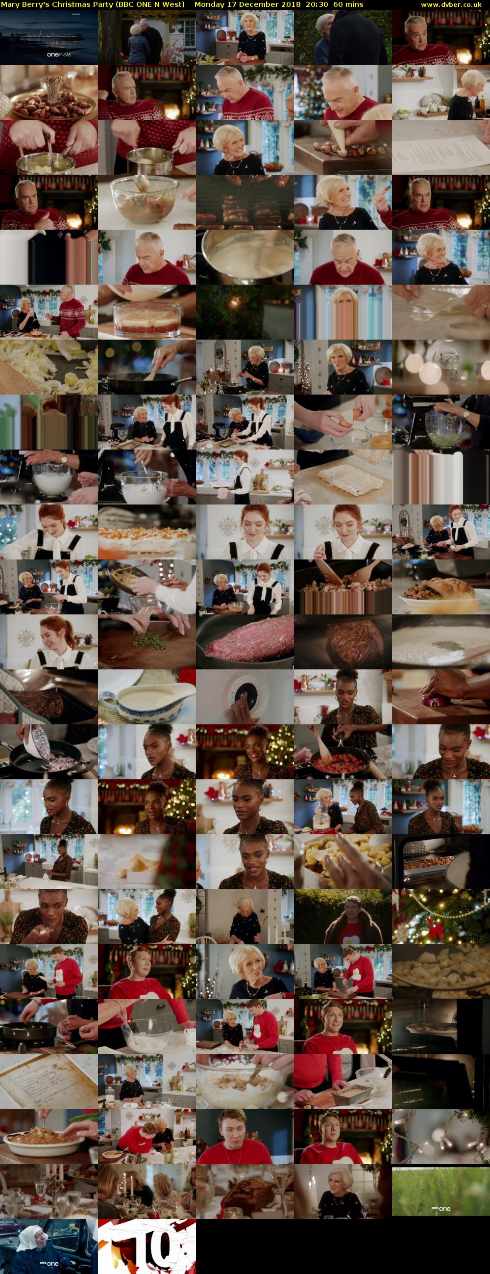 Mary Berry's Christmas Party (BBC ONE N West) Monday 17 December 2018 20:30 - 21:30