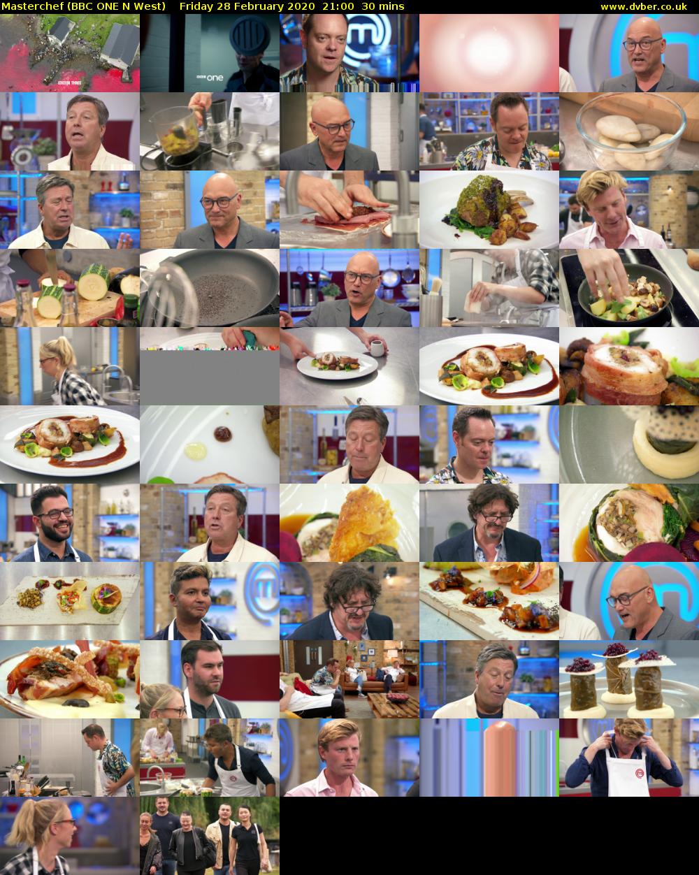 Masterchef (BBC ONE N West) Friday 28 February 2020 21:00 - 21:30