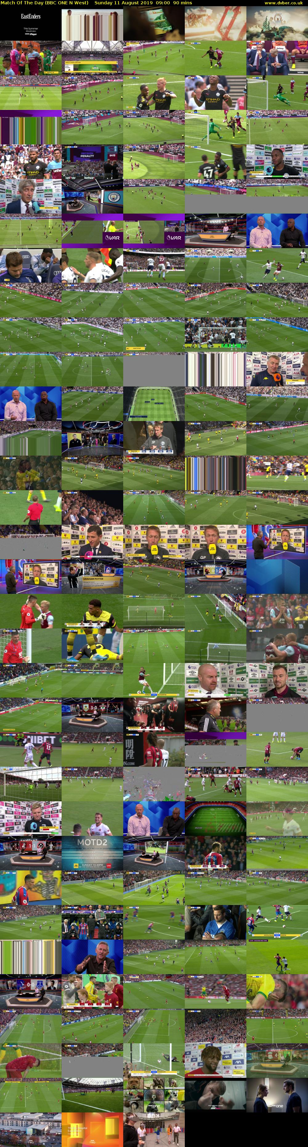 Match Of The Day (BBC ONE N West) Sunday 11 August 2019 09:00 - 10:30