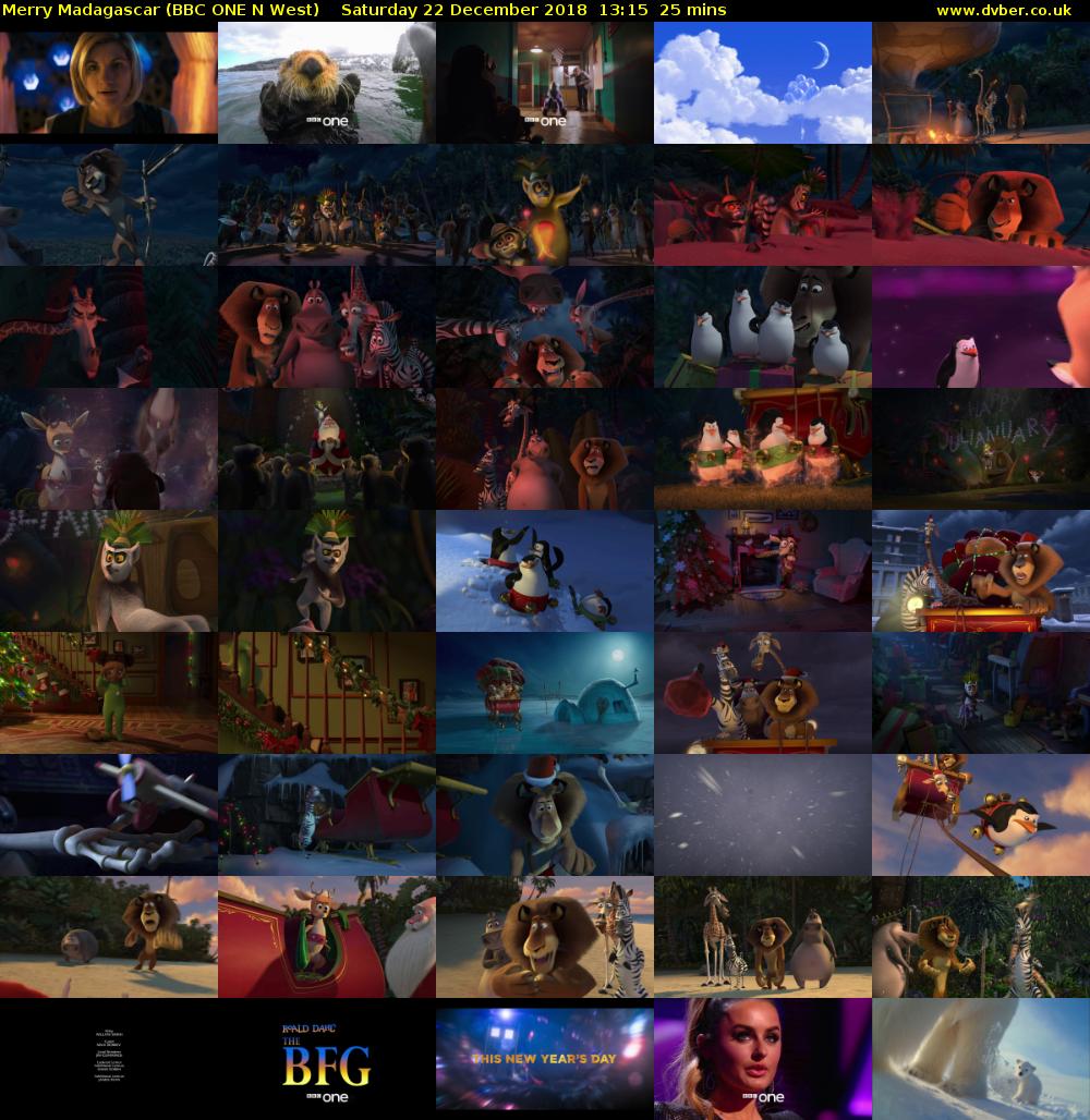 Merry Madagascar (BBC ONE N West) Saturday 22 December 2018 13:15 - 13:40