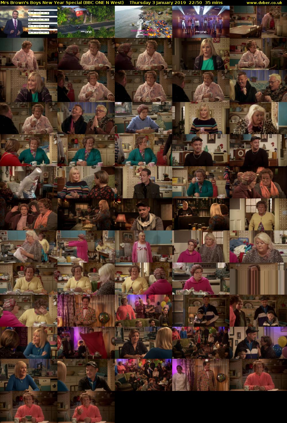 Mrs Brown's Boys New Year Special (BBC ONE N West) Thursday 3 January 2019 22:50 - 23:25