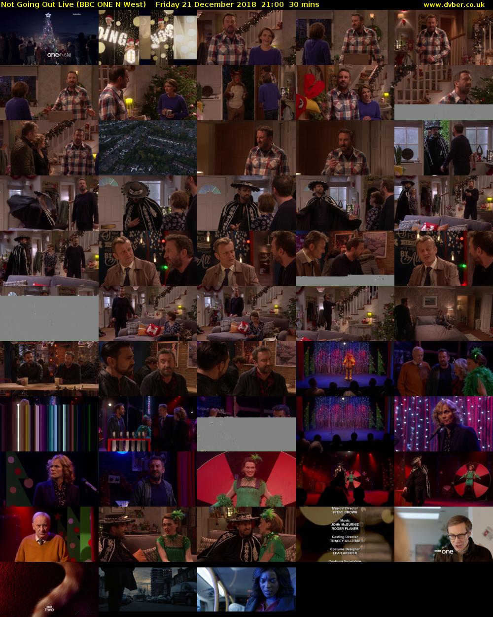 Not Going Out Live (BBC ONE N West) Friday 21 December 2018 21:00 - 21:30