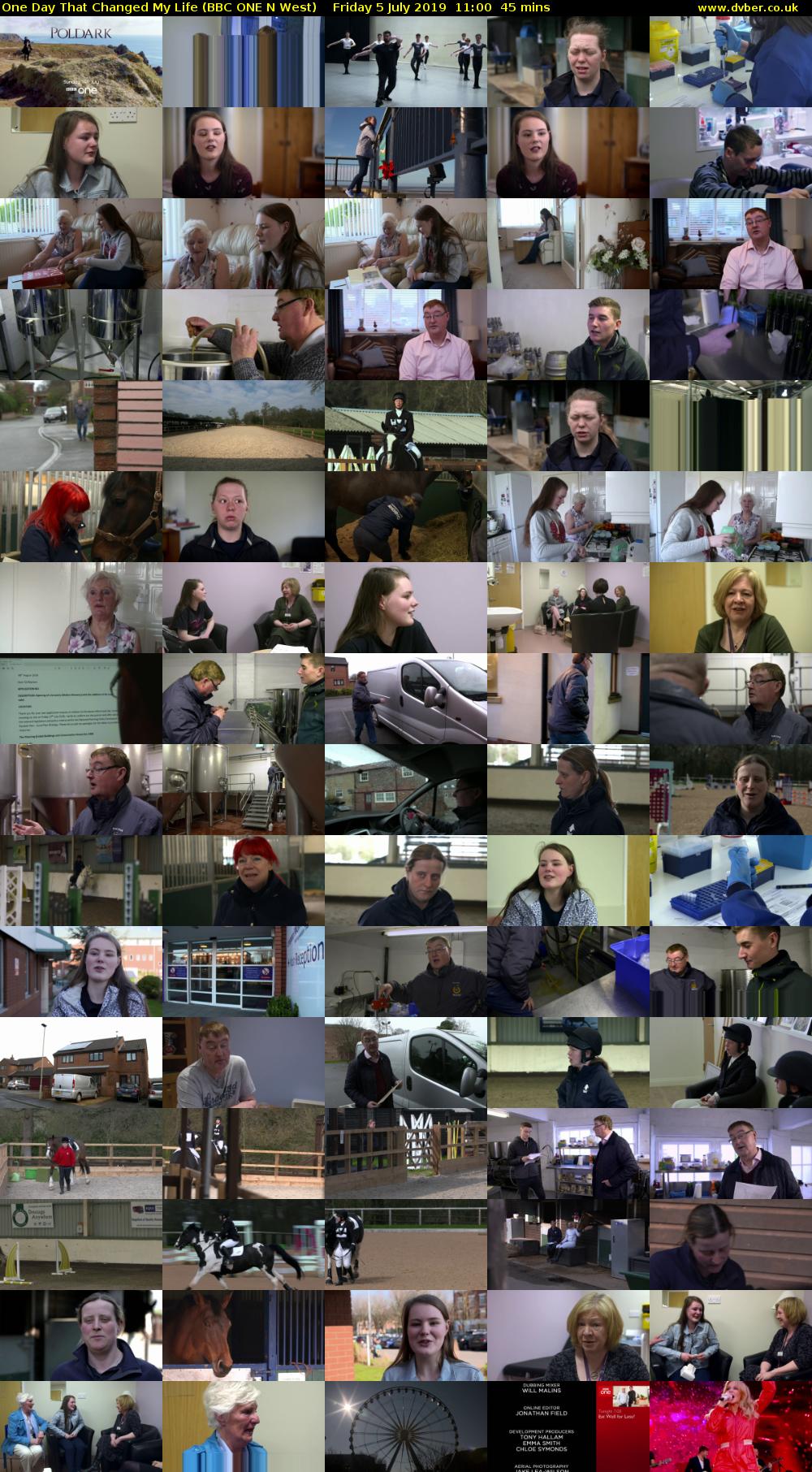 One Day That Changed My Life (BBC ONE N West) Friday 5 July 2019 11:00 - 11:45