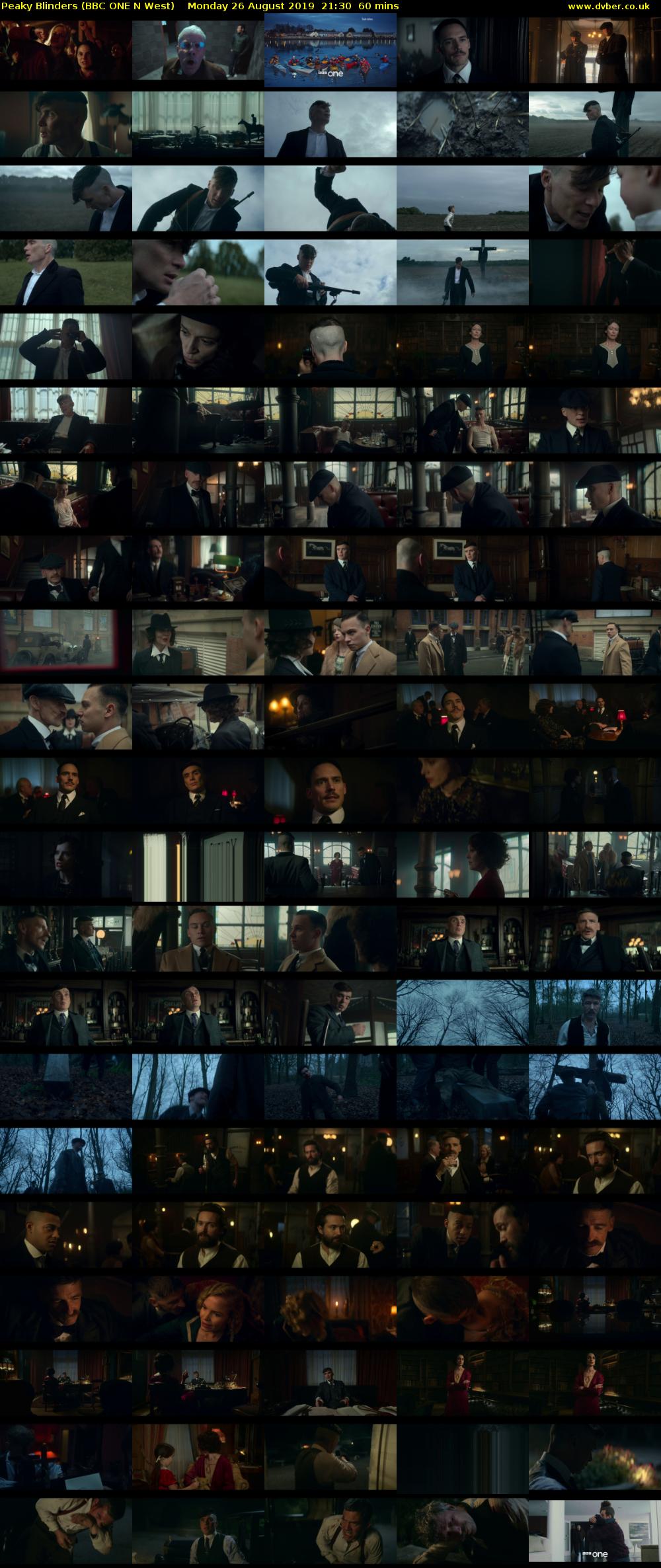Peaky Blinders (BBC ONE N West) Monday 26 August 2019 21:30 - 22:30