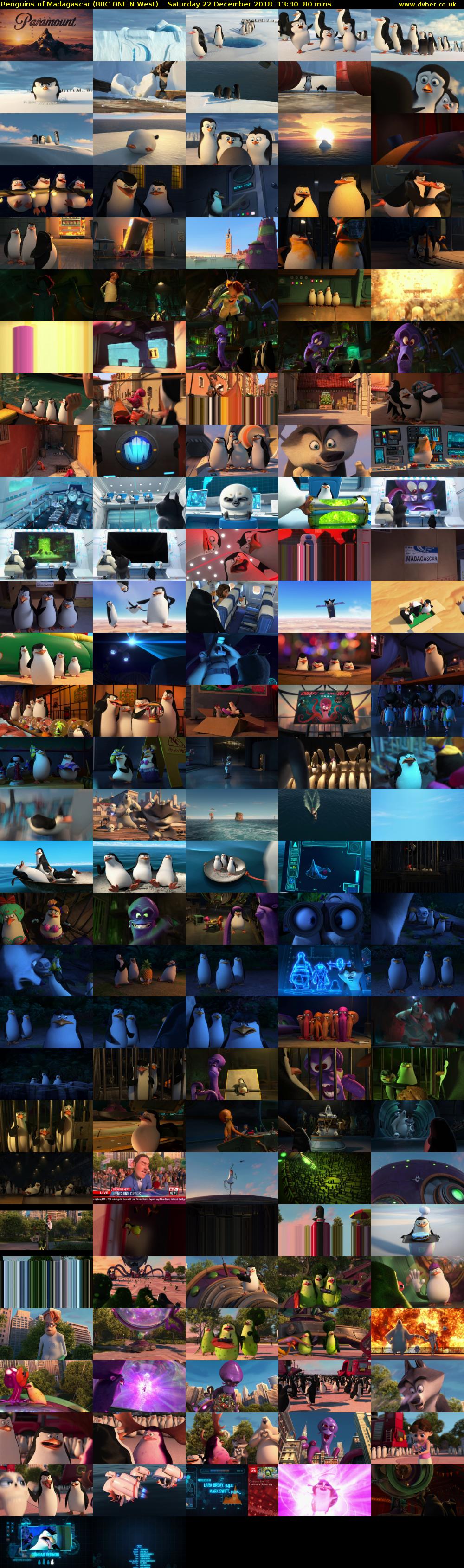 Penguins of Madagascar (BBC ONE N West) Saturday 22 December 2018 13:40 - 15:00